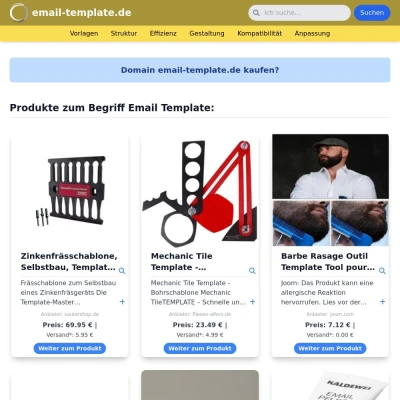 Screenshot email-template.de