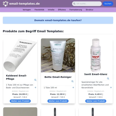 Screenshot email-templates.de