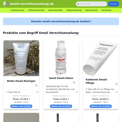 Screenshot email-verschluesselung.de