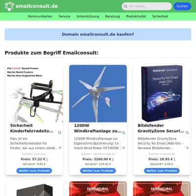 Screenshot emailconsult.de