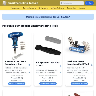 Screenshot emailmarketing-tool.de