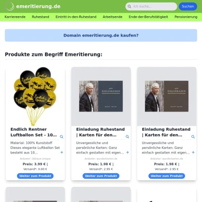 Screenshot emeritierung.de