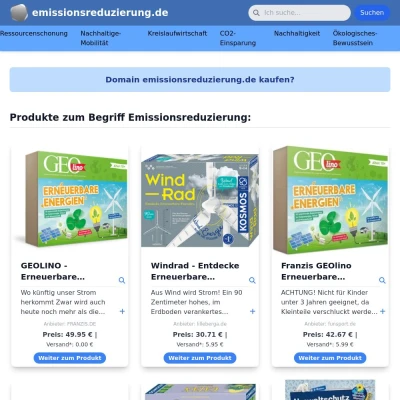 Screenshot emissionsreduzierung.de