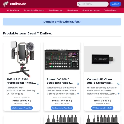 Screenshot emlive.de