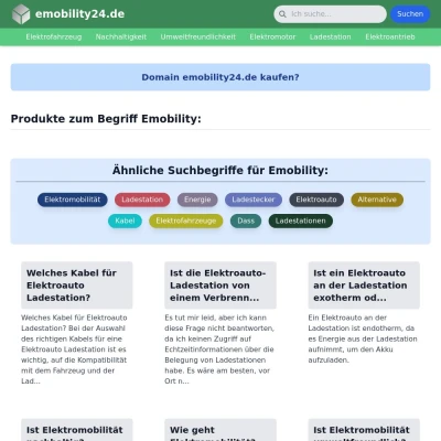 Screenshot emobility24.de