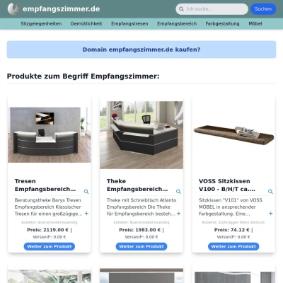 Screenshot empfangszimmer.de