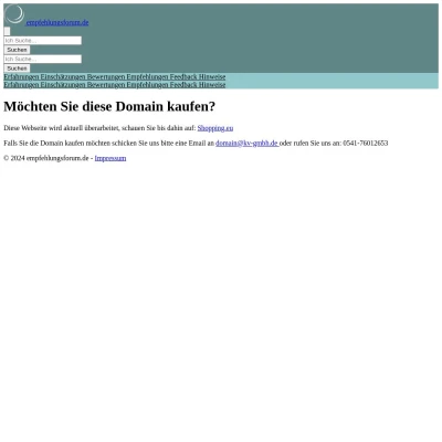 Screenshot empfehlungsforum.de