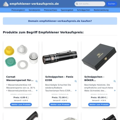 Screenshot empfohlener-verkaufspreis.de