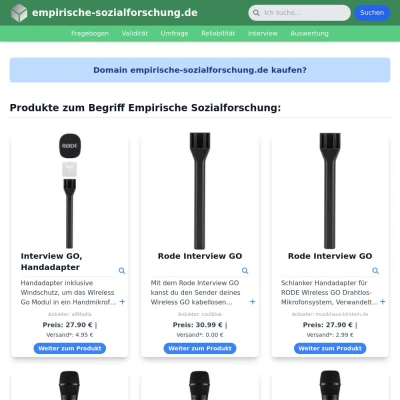 Screenshot empirische-sozialforschung.de