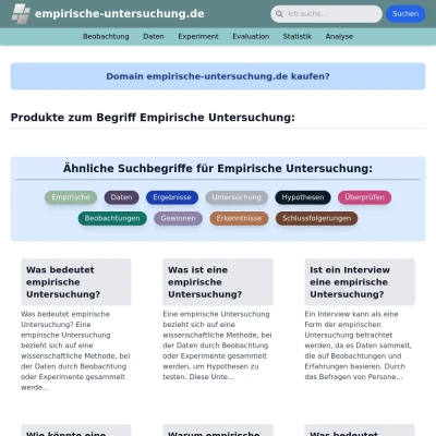 Screenshot empirische-untersuchung.de