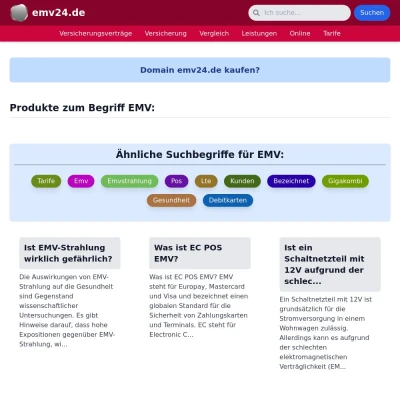 Screenshot emv24.de