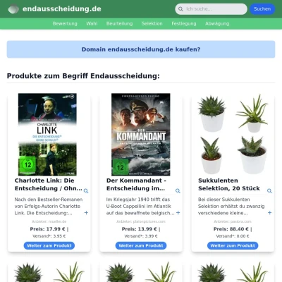 Screenshot endausscheidung.de