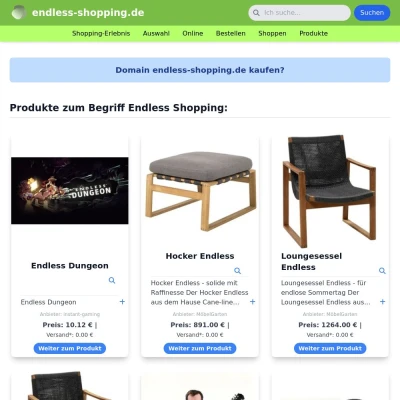 Screenshot endless-shopping.de