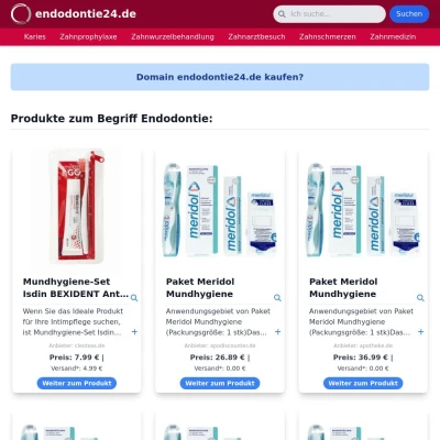 Screenshot endodontie24.de