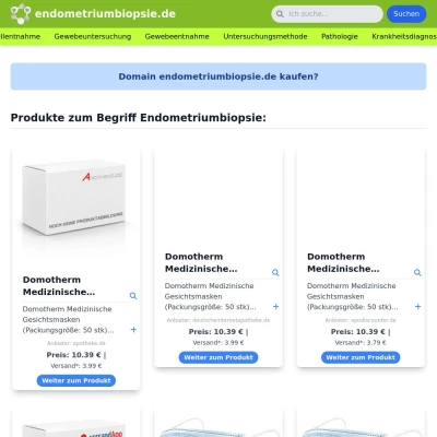 Screenshot endometriumbiopsie.de