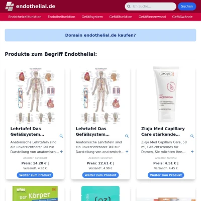 Screenshot endothelial.de