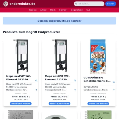 Screenshot endprodukte.de
