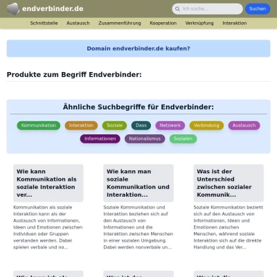 Screenshot endverbinder.de