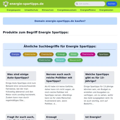 Screenshot energie-spartipps.de