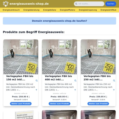 Screenshot energieausweis-shop.de