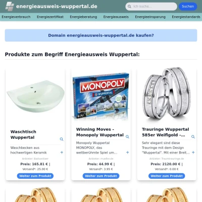 Screenshot energieausweis-wuppertal.de