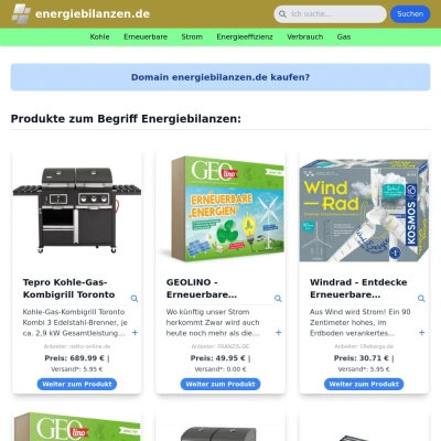 Screenshot energiebilanzen.de