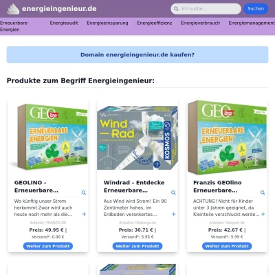 Screenshot energieingenieur.de