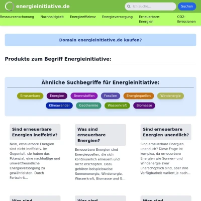 Screenshot energieinitiative.de