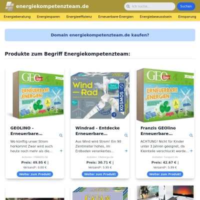 Screenshot energiekompetenzteam.de