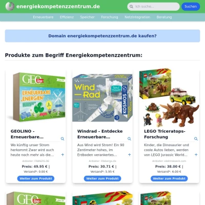 Screenshot energiekompetenzzentrum.de