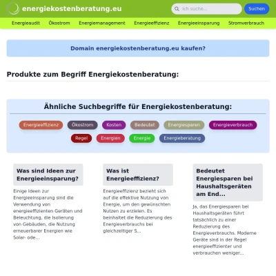 Screenshot energiekostenberatung.eu