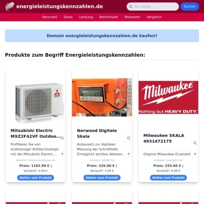 Screenshot energieleistungskennzahlen.de