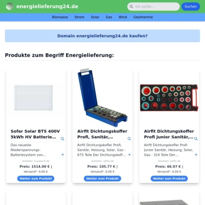 Screenshot energielieferung24.de