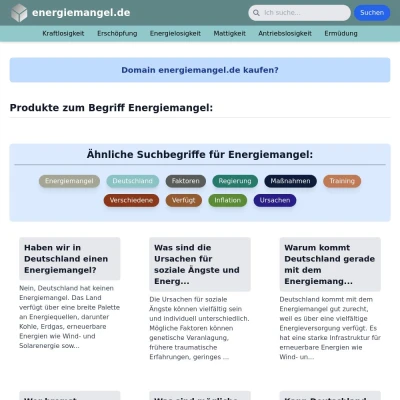 Screenshot energiemangel.de