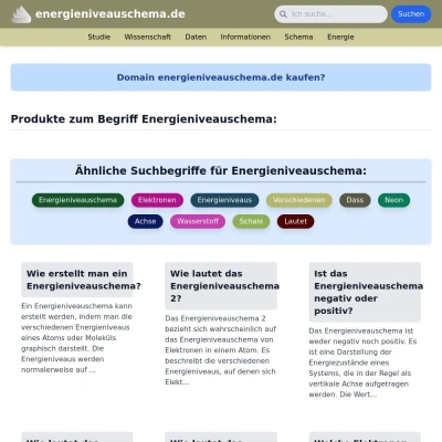 Screenshot energieniveauschema.de