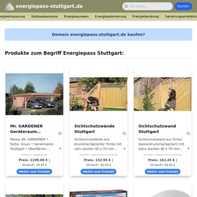 Screenshot energiepass-stuttgart.de