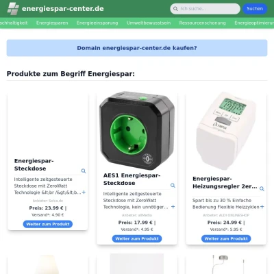 Screenshot energiespar-center.de