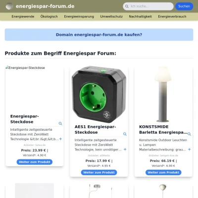 Screenshot energiespar-forum.de