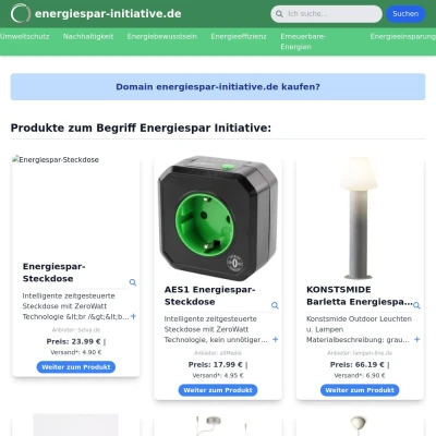 Screenshot energiespar-initiative.de