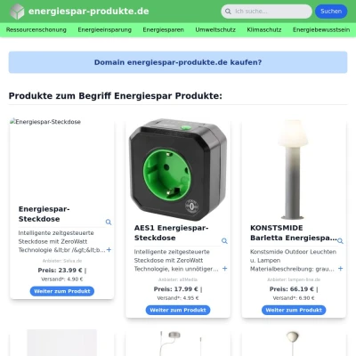 Screenshot energiespar-produkte.de