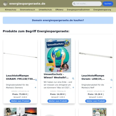 Screenshot energiespargeraete.de