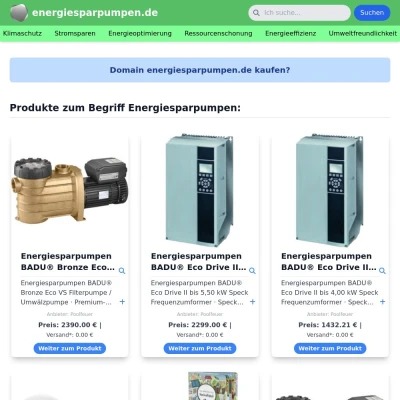 Screenshot energiesparpumpen.de