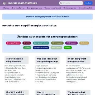 Screenshot energiesparschalter.de