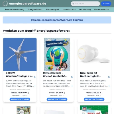 Screenshot energiesparsoftware.de