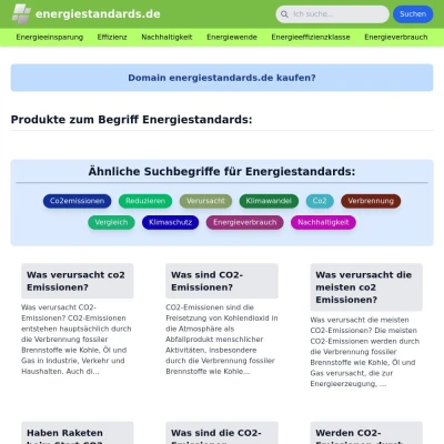 Screenshot energiestandards.de