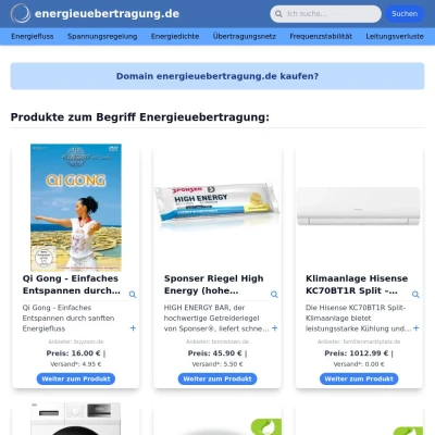 Screenshot energieuebertragung.de