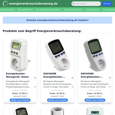 Screenshot energieverbrauchsberatung.de