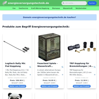 Screenshot energieversorgungstechnik.de