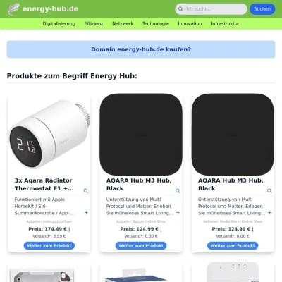 Screenshot energy-hub.de