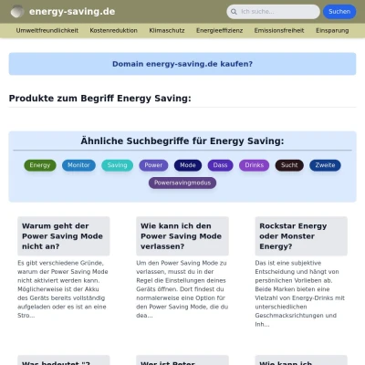 Screenshot energy-saving.de